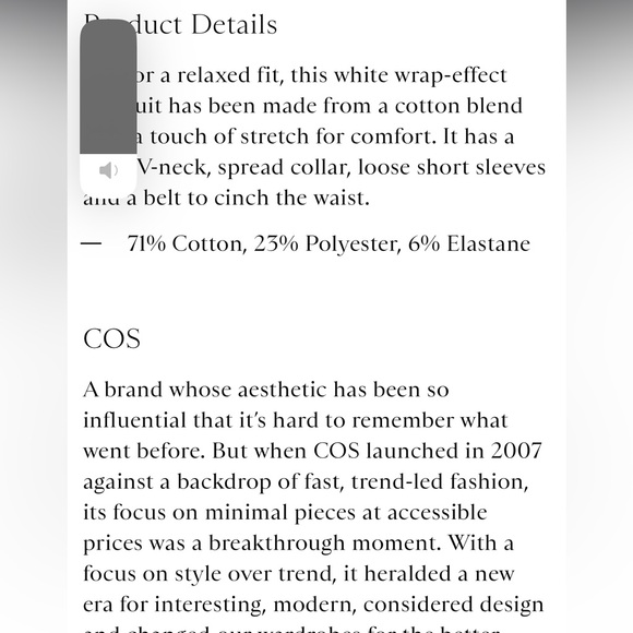 COS Wrap-Effect Playsuit Size L with Pockets - Picture 6 of 9